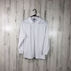 port authority youth school uniform  long sleeve polo shirt size large